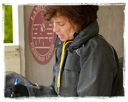 Jennifer Kotylo judging at Lamplight Equestrian Center