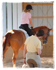 Jennifer Kotylo teaching dressage lesson